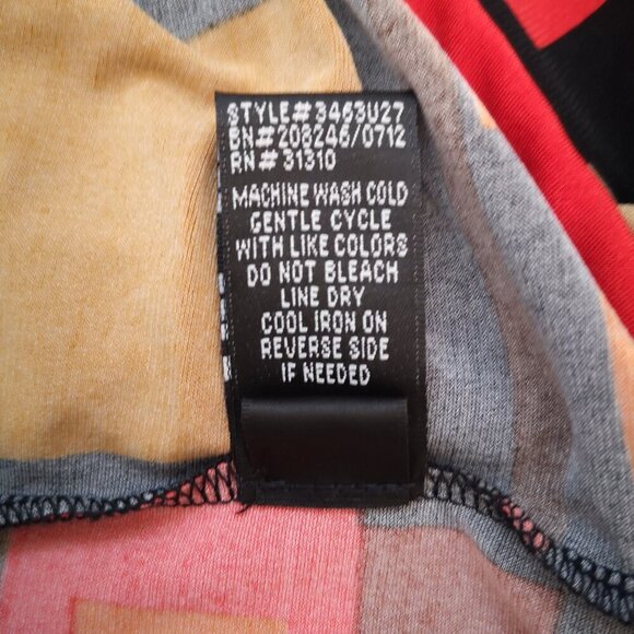 I.N. Studio Ladies Size 1X Cowl Neck Multi Colored Blouse - Picture 6 of 9